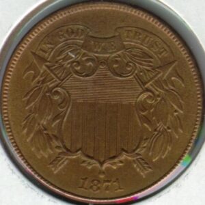 American Two Cent Coin Obverse